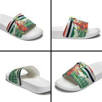 Personalised Penama Joyeux Noel Slide Sandals Proud To Be a Ni-Van Sand Drawing Art - Polynesian Pride