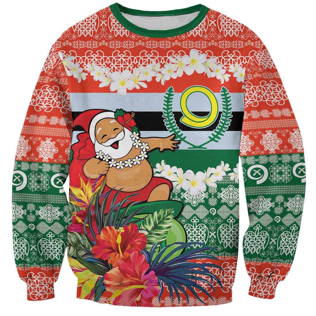 Personalised Penama Joyeux Noel Sweatshirt Proud To Be a Ni-Van Sand Drawing Art - Polynesian Pride