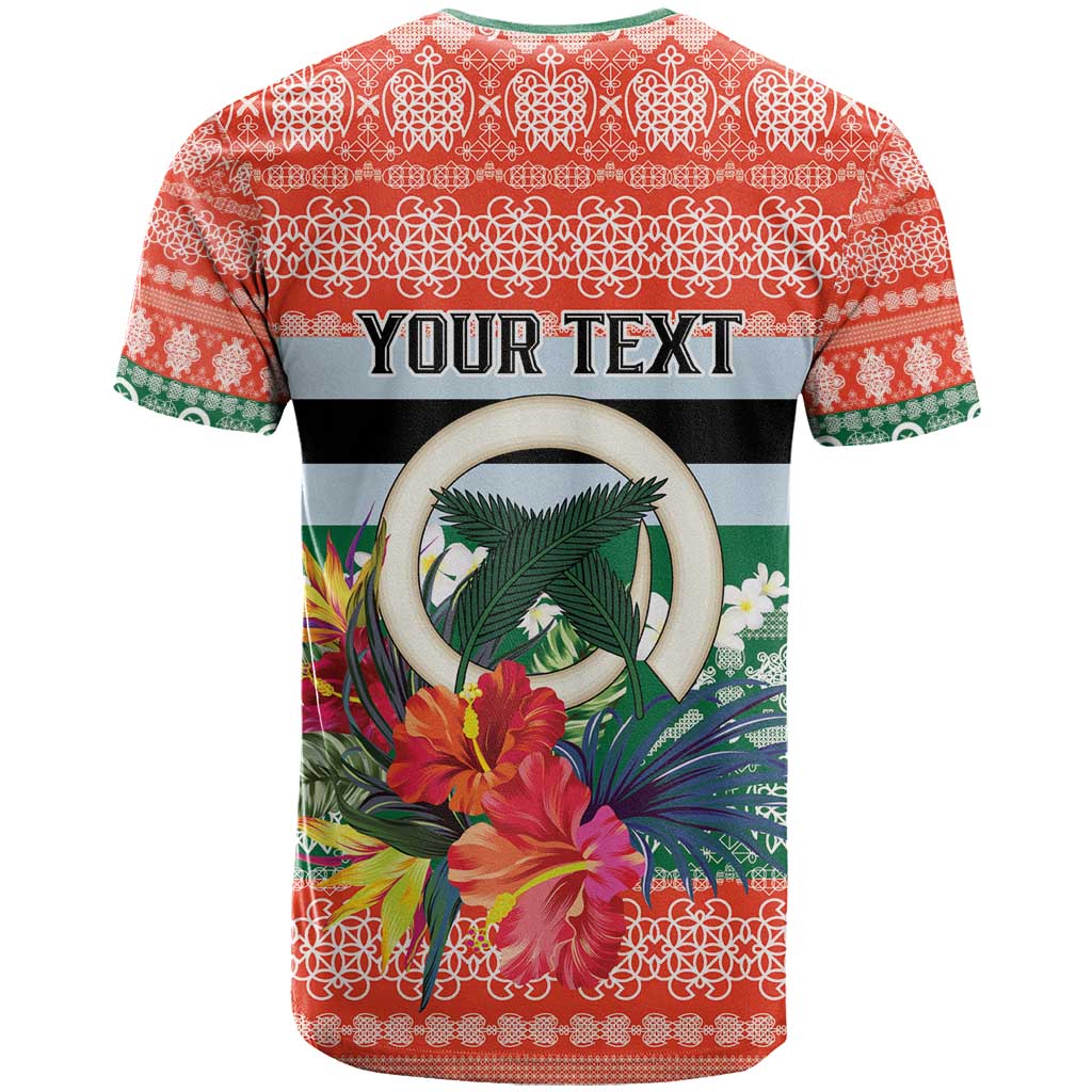 Personalised Penama Joyeux Noel T Shirt Proud To Be a Ni-Van Sand Drawing Art - Polynesian Pride