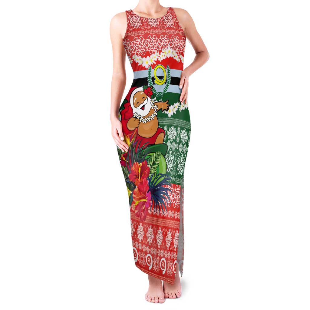 Personalised Penama Joyeux Noel Tank Maxi Dress Proud To Be a Ni-Van Sand Drawing Art - Polynesian Pride