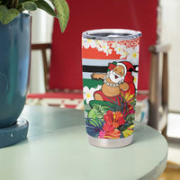 Personalised Penama Joyeux Noel Tumbler Cup Proud To Be a Ni-Van Sand Drawing Art - Polynesian Pride