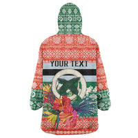 Personalised Penama Joyeux Noel Wearable Blanket Hoodie Proud To Be a Ni-Van Sand Drawing Art - Polynesian Pride