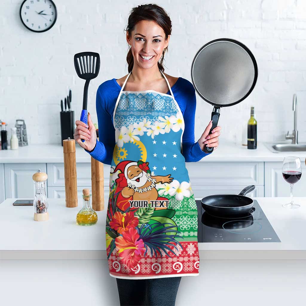 Personalised Sanma Joyeux Noel Apron Proud To Be a Ni-Van Sand Drawing Art - Polynesian Pride