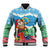Personalised Sanma Joyeux Noel Baseball Jacket Proud To Be a Ni-Van Sand Drawing Art - Polynesian Pride