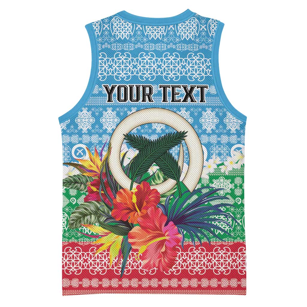 Personalised Sanma Joyeux Noel Basketball Jersey Proud To Be a Ni-Van Sand Drawing Art - Polynesian Pride