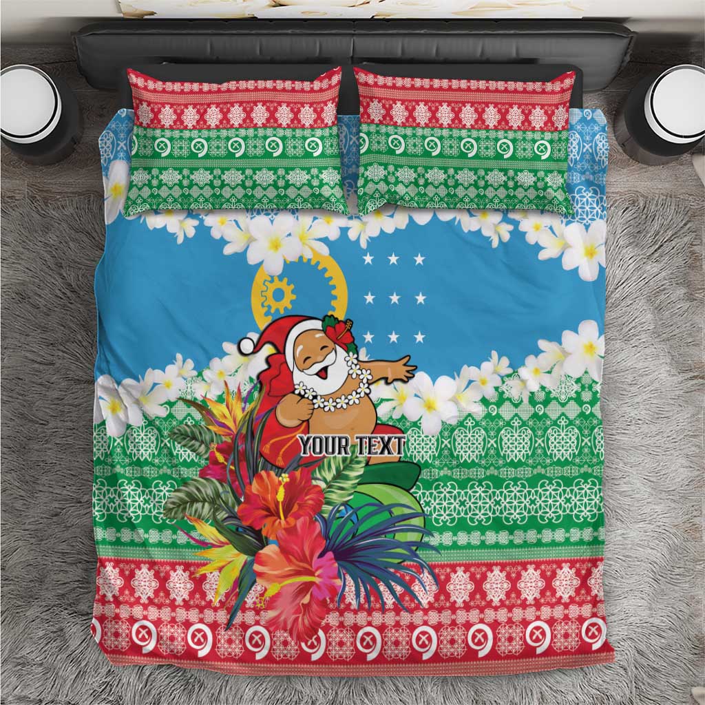 Personalised Sanma Joyeux Noel Bedding Set Proud To Be a Ni-Van Sand Drawing Art - Polynesian Pride