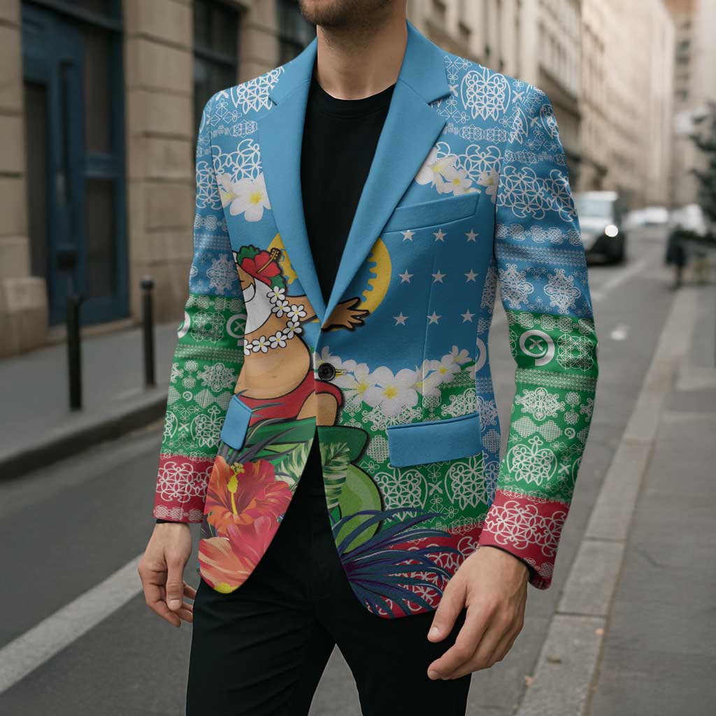Personalised Sanma Joyeux Noel Blazer Proud To Be a Ni-Van Sand Drawing Art - Polynesian Pride