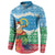 Personalised Sanma Joyeux Noel Button Sweatshirt Proud To Be a Ni-Van Sand Drawing Art - Polynesian Pride