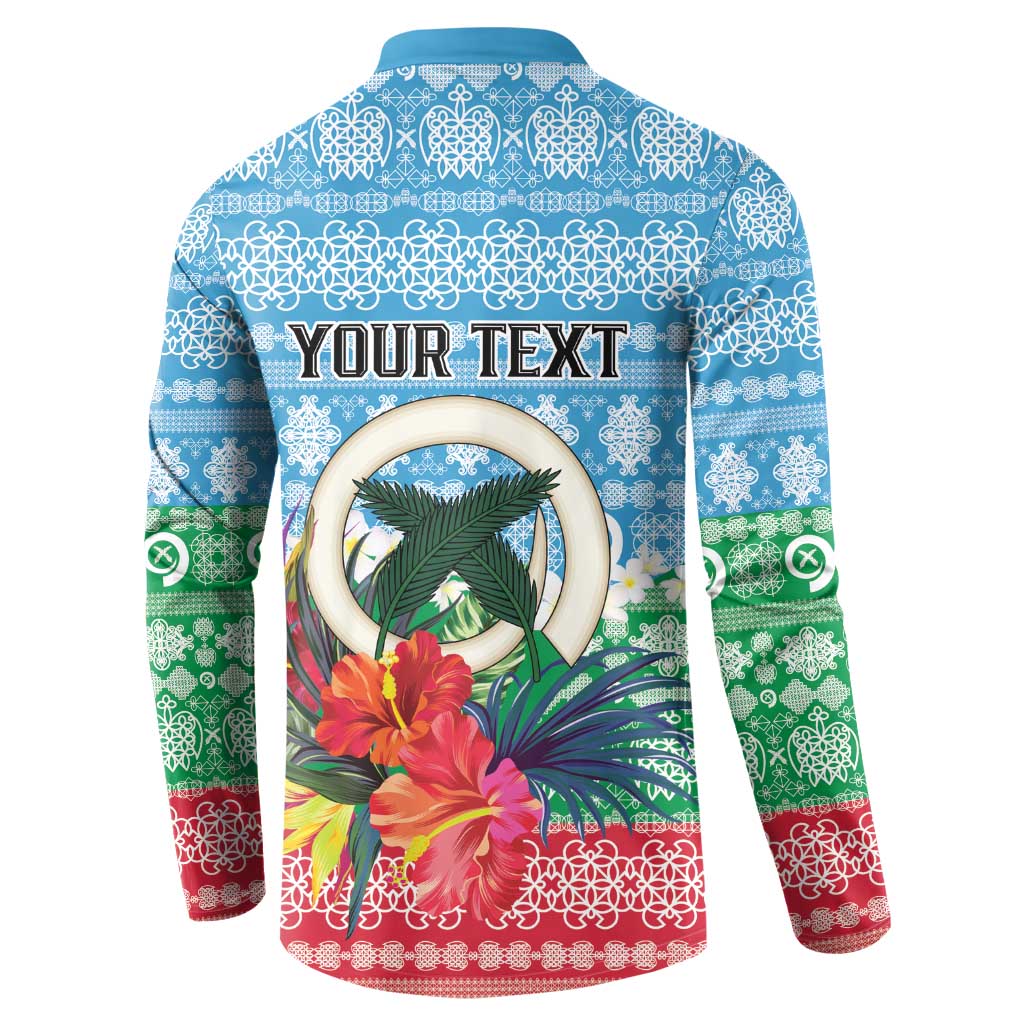 Personalised Sanma Joyeux Noel Button Sweatshirt Proud To Be a Ni-Van Sand Drawing Art - Polynesian Pride