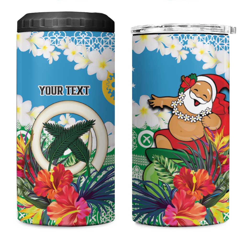 Personalised Sanma Joyeux Noel 4 in 1 Can Cooler Tumbler Proud To Be a Ni-Van Sand Drawing Art - Polynesian Pride