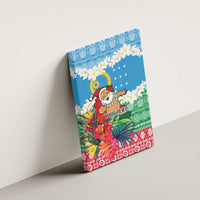 Personalised Sanma Joyeux Noel Canvas Wall Art Proud To Be a Ni-Van Sand Drawing Art - Polynesian Pride