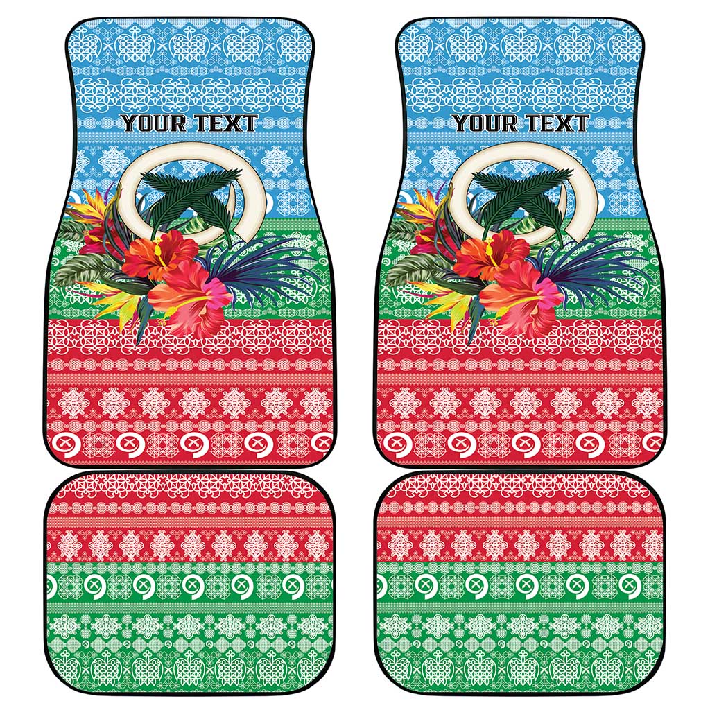 Personalised Sanma Joyeux Noel Car Mats Proud To Be a Ni-Van Sand Drawing Art - Polynesian Pride