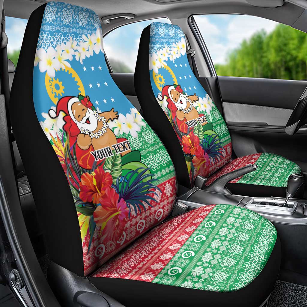 Personalised Sanma Joyeux Noel Car Seat Cover Proud To Be a Ni-Van Sand Drawing Art - Polynesian Pride