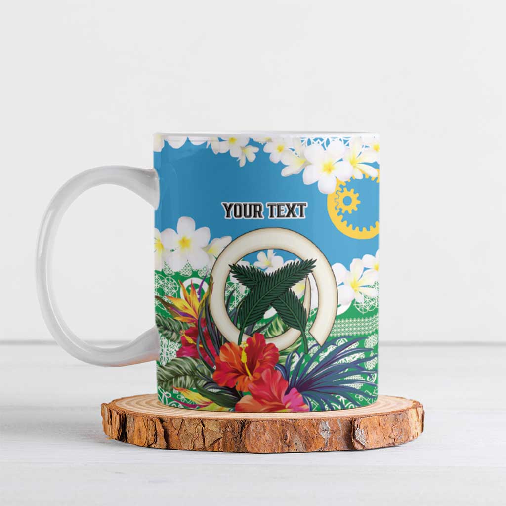 Personalised Sanma Joyeux Noel Ceramic Mug Proud To Be a Ni-Van Sand Drawing Art - Polynesian Pride