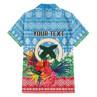 Personalised Sanma Joyeux Noel Family Matching Summer Maxi Dress and Hawaiian Shirt Proud To Be a Ni-Van Sand Drawing Art - Polynesian Pride