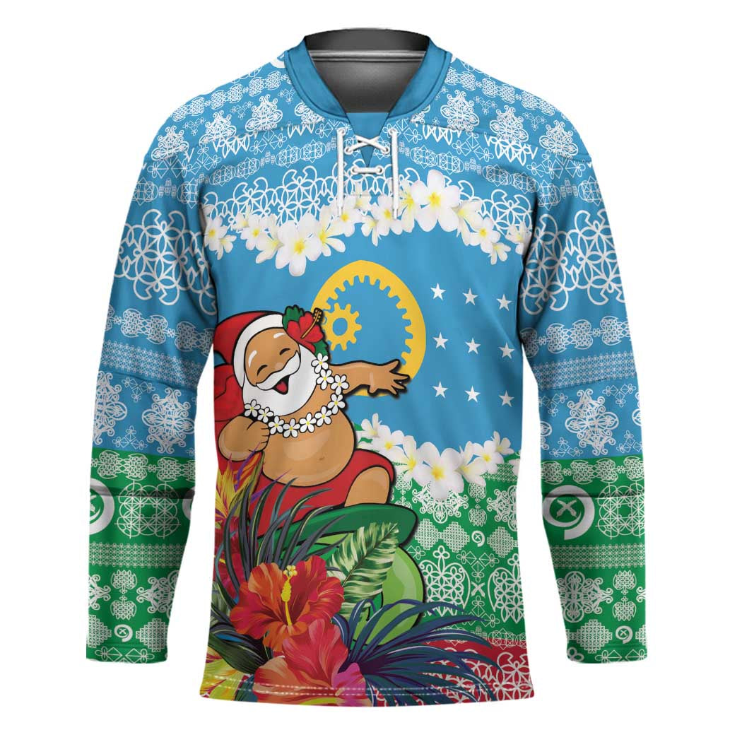 Personalised Sanma Joyeux Noel Hockey Jersey Proud To Be a Ni-Van Sand Drawing Art - Polynesian Pride