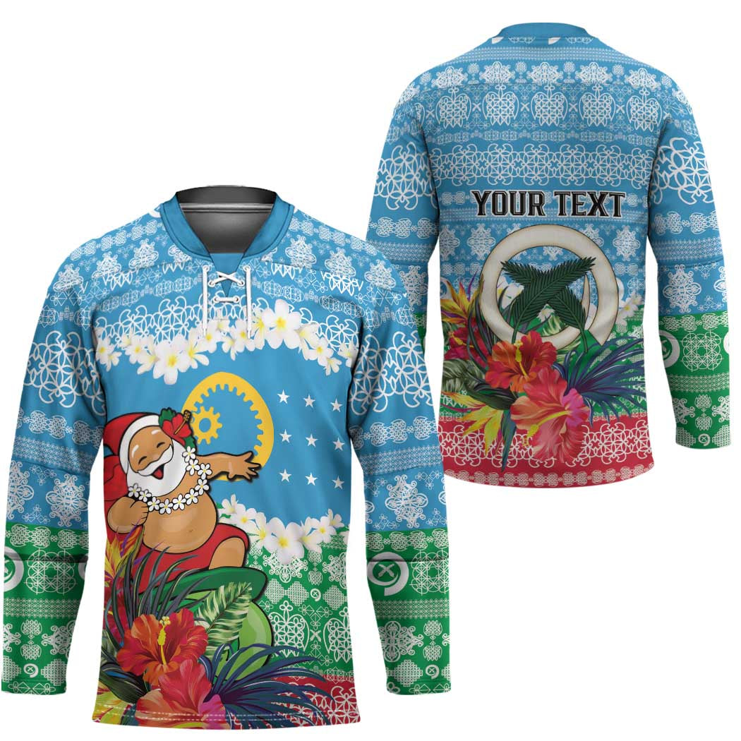 Personalised Sanma Joyeux Noel Hockey Jersey Proud To Be a Ni-Van Sand Drawing Art - Polynesian Pride