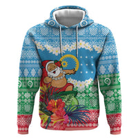 Personalised Sanma Joyeux Noel Hoodie Proud To Be a Ni-Van Sand Drawing Art - Polynesian Pride