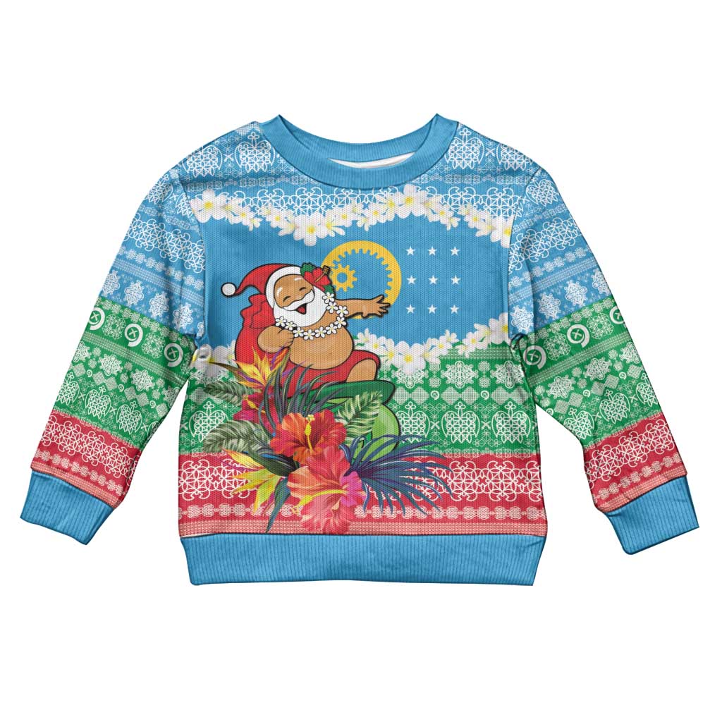 Personalised Sanma Joyeux Noel Kid Ugly Christmas Sweater Proud To Be a Ni-Van Sand Drawing Art - Polynesian Pride