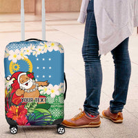 Personalised Sanma Joyeux Noel Luggage Cover Proud To Be a Ni-Van Sand Drawing Art - Polynesian Pride