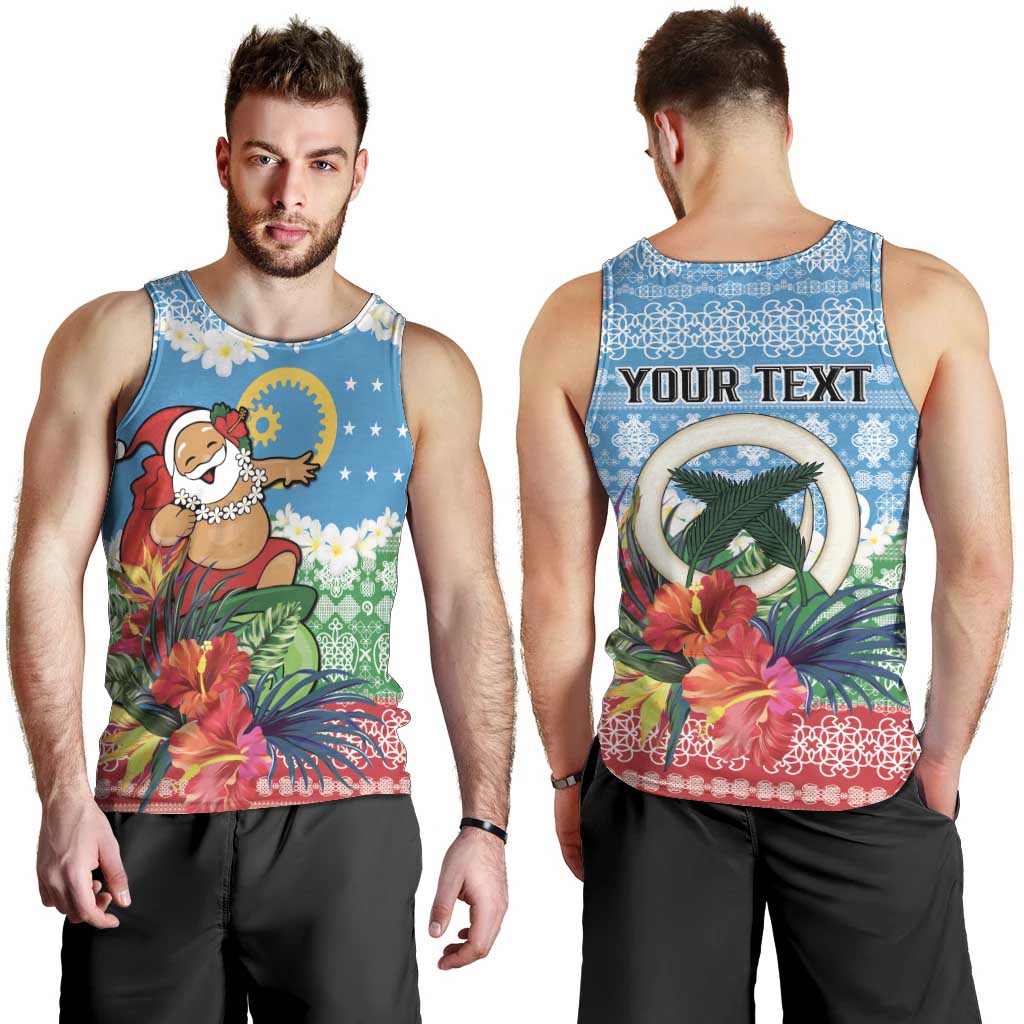 Personalised Sanma Joyeux Noel Men Tank Top Proud To Be a Ni-Van Sand Drawing Art - Polynesian Pride