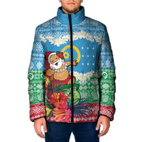 Personalised Sanma Joyeux Noel Padded Jacket Proud To Be a Ni-Van Sand Drawing Art - Polynesian Pride