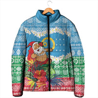 Personalised Sanma Joyeux Noel Padded Jacket Proud To Be a Ni-Van Sand Drawing Art - Polynesian Pride