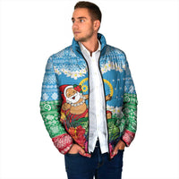 Personalised Sanma Joyeux Noel Padded Jacket Proud To Be a Ni-Van Sand Drawing Art - Polynesian Pride