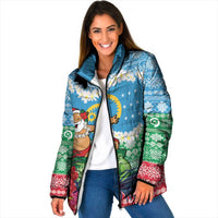Personalised Sanma Joyeux Noel Padded Jacket Proud To Be a Ni-Van Sand Drawing Art - Polynesian Pride