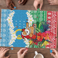 Personalised Sanma Joyeux Noel Puzzle Proud To Be a Ni-Van Sand Drawing Art - Polynesian Pride