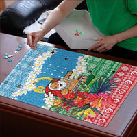 Personalised Sanma Joyeux Noel Puzzle Proud To Be a Ni-Van Sand Drawing Art - Polynesian Pride