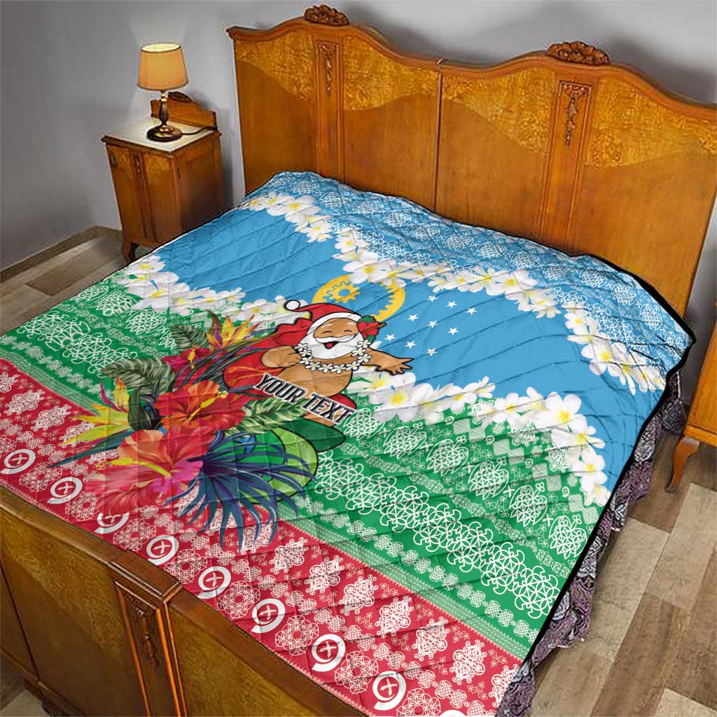Personalised Sanma Joyeux Noel Quilt Proud To Be a Ni-Van Sand Drawing Art - Polynesian Pride