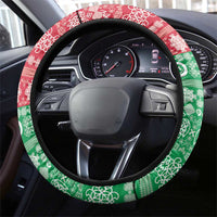 Sanma Joyeux Noel Steering Wheel Cover Proud To Be a Ni-Van Sand Drawing Art - Polynesian Pride
