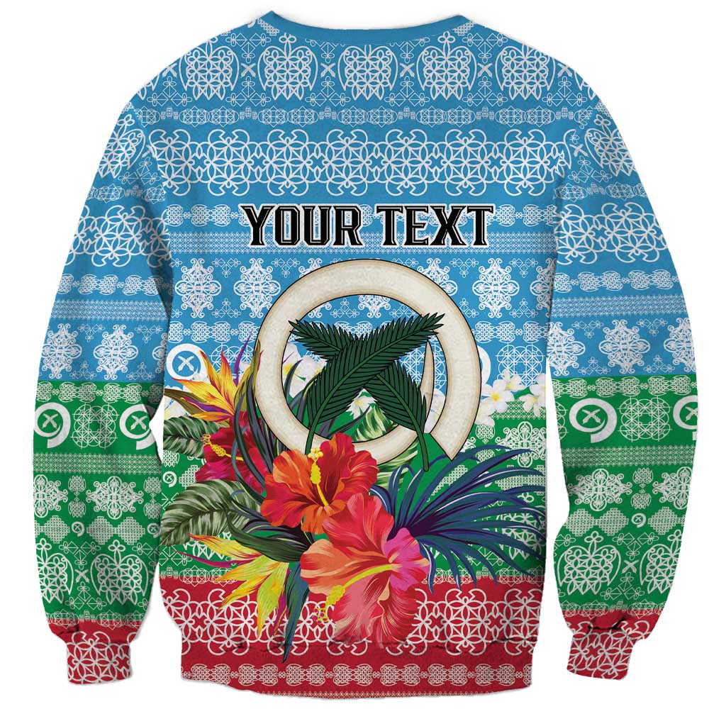 Personalised Sanma Joyeux Noel Sweatshirt Proud To Be a Ni-Van Sand Drawing Art - Polynesian Pride