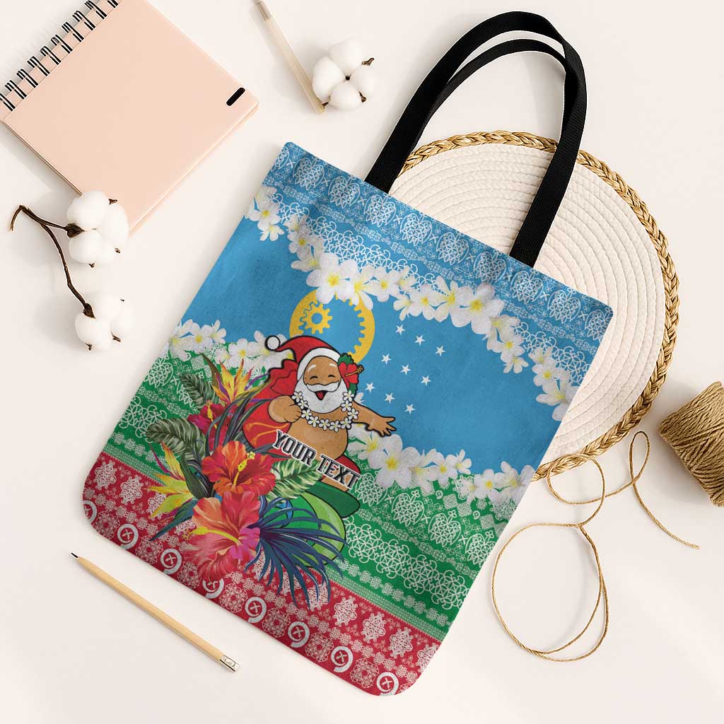 Personalised Sanma Joyeux Noel Tote Bag Proud To Be a Ni-Van Sand Drawing Art - Polynesian Pride