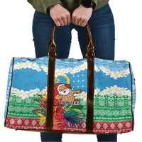 Personalised Sanma Joyeux Noel Travel Bag Proud To Be a Ni-Van Sand Drawing Art - Polynesian Pride