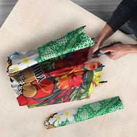 Personalised Sanma Joyeux Noel Umbrella Proud To Be a Ni-Van Sand Drawing Art - Polynesian Pride