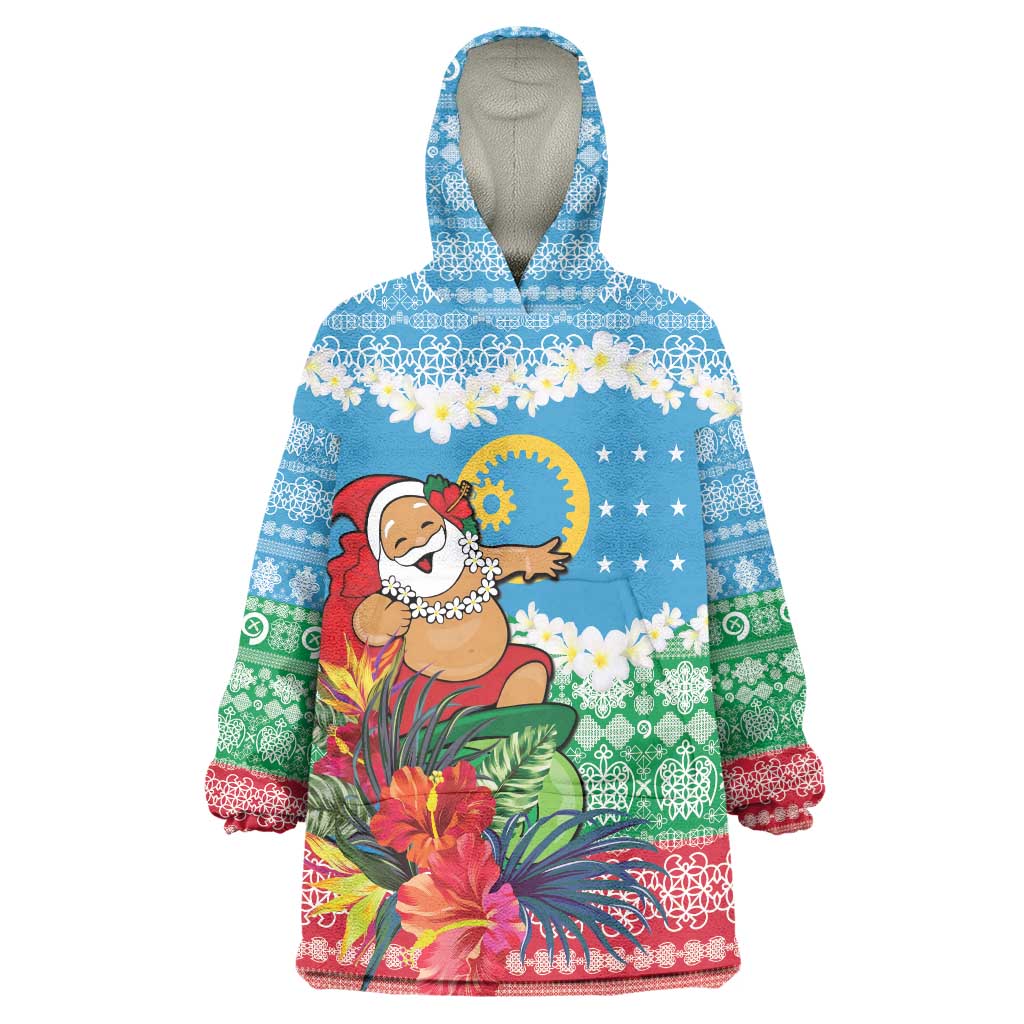 Personalised Sanma Joyeux Noel Wearable Blanket Hoodie Proud To Be a Ni-Van Sand Drawing Art - Polynesian Pride