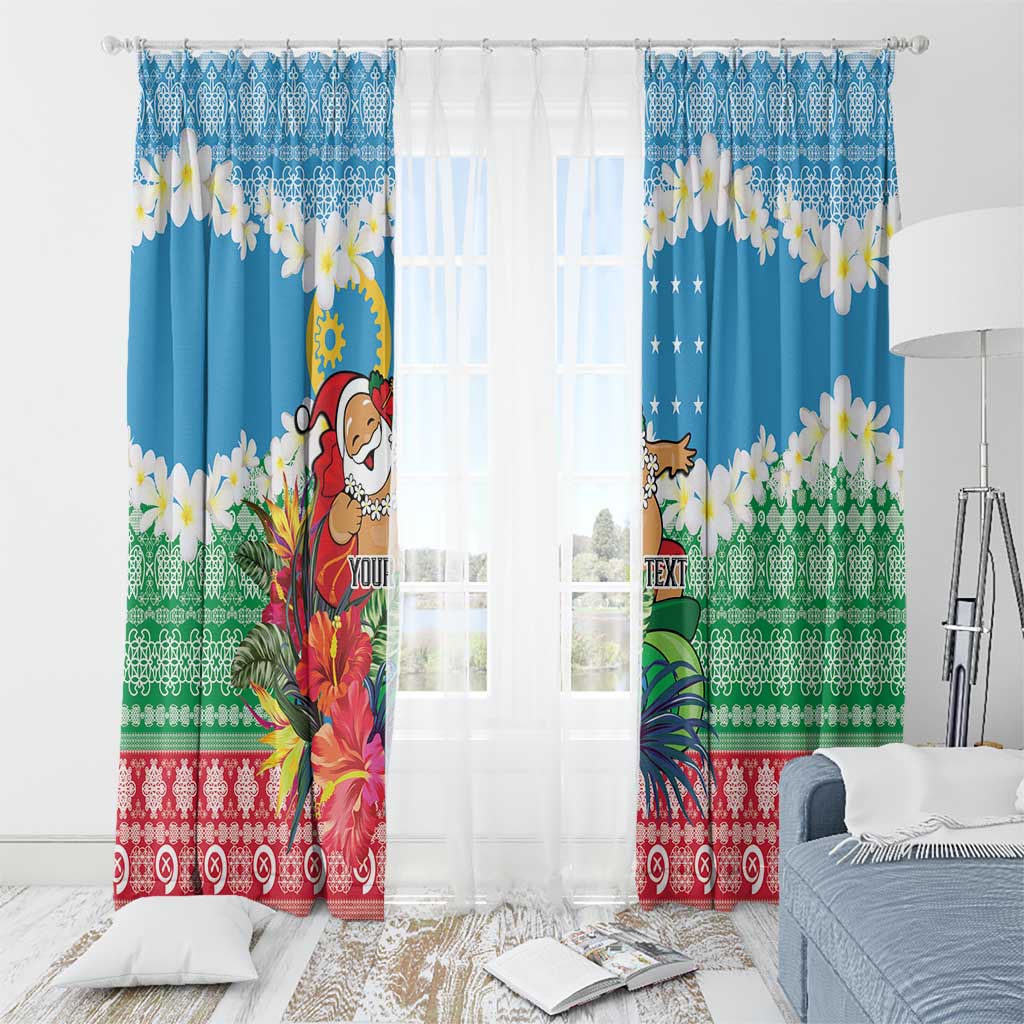 Personalised Sanma Joyeux Noel Window Curtain Proud To Be a Ni-Van Sand Drawing Art - Polynesian Pride