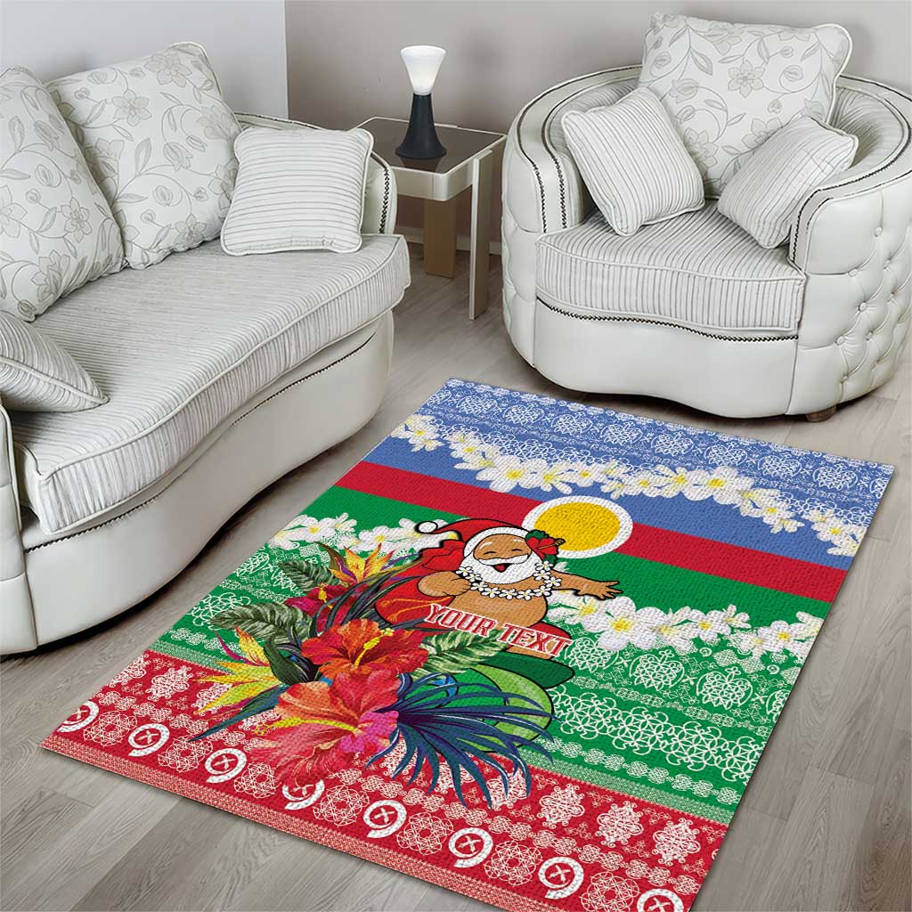 Personalised Shefa Joyeux Noel Area Rug Proud To Be a Ni-Van Sand Drawing Art - Polynesian Pride