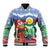 Personalised Shefa Joyeux Noel Baseball Jacket Proud To Be a Ni-Van Sand Drawing Art - Polynesian Pride