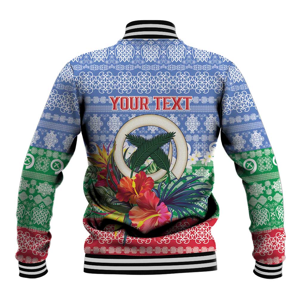 Personalised Shefa Joyeux Noel Baseball Jacket Proud To Be a Ni-Van Sand Drawing Art - Polynesian Pride