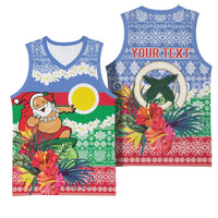 Personalised Shefa Joyeux Noel Basketball Jersey Proud To Be a Ni-Van Sand Drawing Art - Polynesian Pride