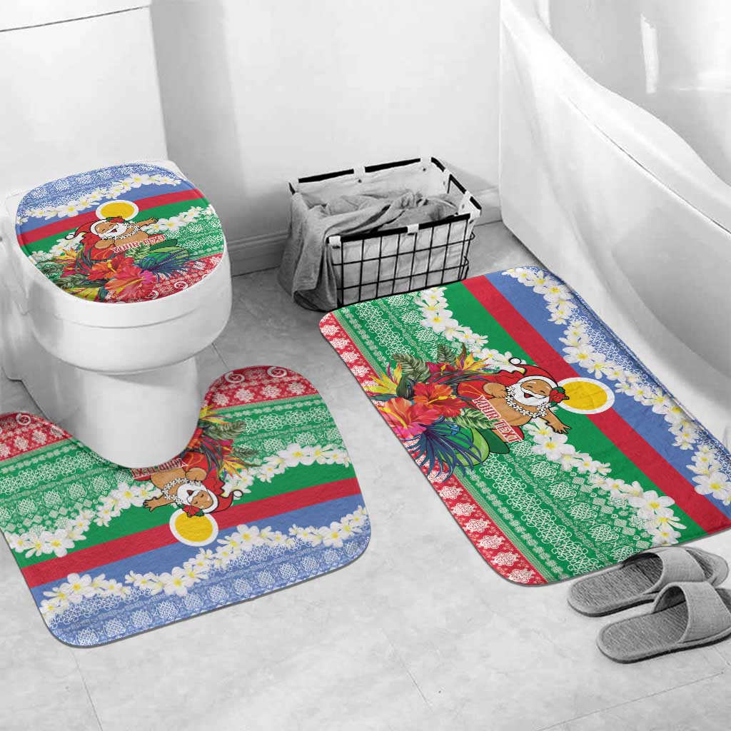 Personalised Shefa Joyeux Noel Bathroom Set Proud To Be a Ni-Van Sand Drawing Art - Polynesian Pride