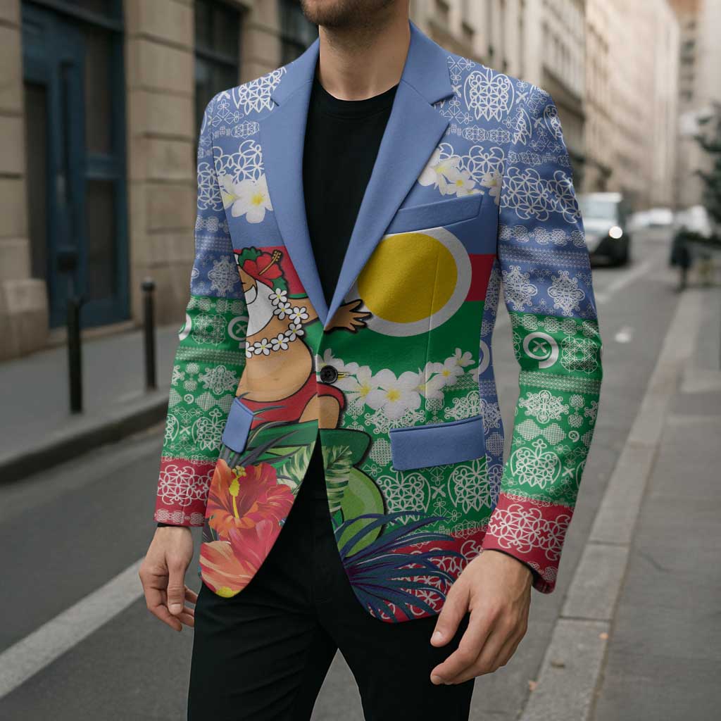 Personalised Shefa Joyeux Noel Blazer Proud To Be a Ni-Van Sand Drawing Art - Polynesian Pride