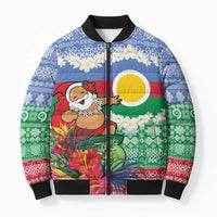 Personalised Shefa Joyeux Noel Bomber Puffer Jacket Proud To Be a Ni-Van Sand Drawing Art - Polynesian Pride