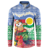 Personalised Shefa Joyeux Noel Button Sweatshirt Proud To Be a Ni-Van Sand Drawing Art - Polynesian Pride