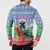 Personalised Shefa Joyeux Noel Button Sweatshirt Proud To Be a Ni-Van Sand Drawing Art - Polynesian Pride
