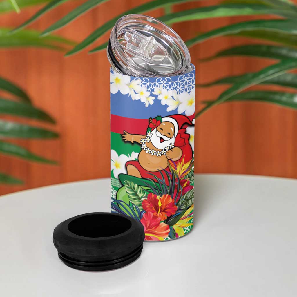 Personalised Shefa Joyeux Noel 4 in 1 Can Cooler Tumbler Proud To Be a Ni-Van Sand Drawing Art - Polynesian Pride