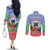 Personalised Shefa Joyeux Noel Couples Matching Off The Shoulder Long Sleeve Dress and Long Sleeve Button Shirt Proud To Be a Ni-Van Sand Drawing Art - Polynesian Pride